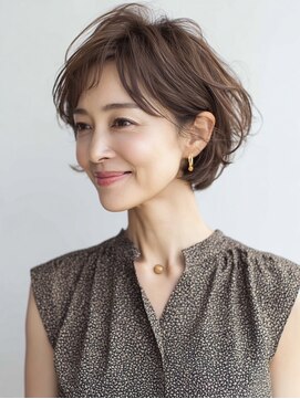 ハーツ(Heart's) 白髪ぼかし脱白髪染め似合わせショートボブ40代50代60代♪