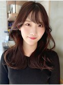 【艶感★シースルーバング】韓国 髪型 大人可愛いウェーブ巻き髪