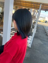 アース 南福島店(HAIR&MAKE EARTH)&nbsp;ブルーブラックカラー