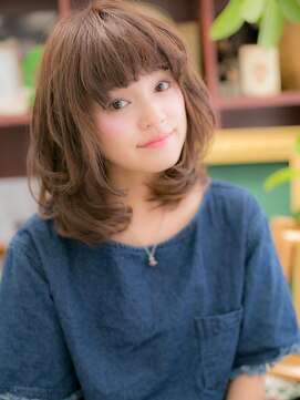 カバーヘアアンドスパ ブリス 浦和(COVER HAIR&SPA bliss) ■くせ毛風ニュアンスカール小顔セミディ16★浦和20代30代40代