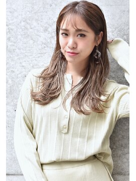 メーヴェ(Mowen) mowen 南堀江　ゆる巻きミディアム×シアーベージュ×