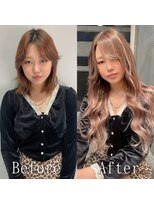 あるじゃんすー 天神店 ブラウン×ホワイト#シールエクステ#メッシュカラー#美髪#天神