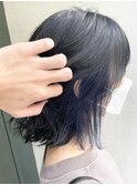 【marshu atre 辰己Style】インナーカラー×ネイビーブルー