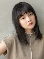 ケアリー 流山おおたかの森(Carelly)&nbsp;大人かわいい前髪セシルカットココアブラウンフリンジウェーブ