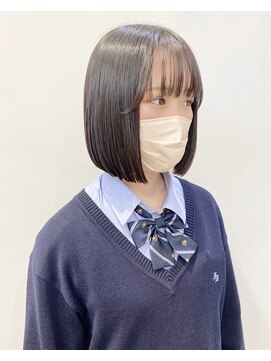 モリオフロムロンドン 松戸店(Morio from London) 【松戸　石山】ぷつっとミニボブ切りっぱなしボブ10代20代