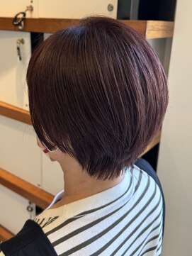 クラップス オル 金沢八景(CLAPS Ore) マッシュショート×ピンクベージュカラー×丸みマッシュ