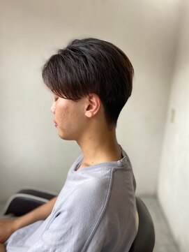 メンズカット バイ ソイクフ(メンズカット by SOY-KUFU) MEN'SHAIRアッシュブラックベリーショートダークアッシュ