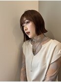 切りっぱなしボブ/シースルーバング/前髪/原宿神宮前