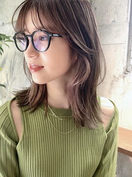 サイン 表参道(SIGN) 韓国ヘアグレージュカラーブリーチ無し髪質改善イヤリングカラー