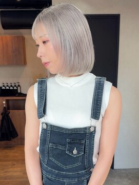 フォワバイベル 都賀店(Foi by Belle) プラチナホワイト×パツッとボブ