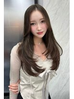 ランズ(LANDS)&nbsp;アッシュカラーザクザクレイヤーカット 【韓国ヘア 大阪 梅田】