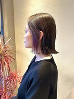 リベラル(liberal) 外ハネボブ　イヤリングカラーくすみベージュ【20代/30代/40代】