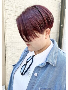 モリオ フロム ロンドン 成増店 【morio成増/一戸】刈り上げショートチェリーレッド