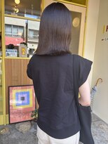 ヒントステーション(HINTSTATION)&nbsp;〈浅草 半個室〉切りっぱなしロブ/ブラウンベージュ