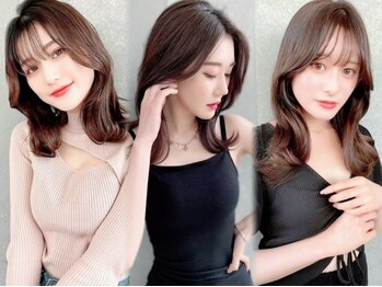 ロンドクロエ 横浜(Lond Chloe)の写真/女性らしさを追求した韓国風レイヤーカット。髪質やクセを計算して似合わせた柔らかなくびれヘアに。[横浜]