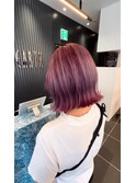 「ラベンダーピンク×外ハネボブ」