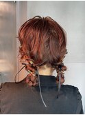 【ツインアレンジ】結婚式/銀座/ヘアセット/カチモリ/アレンジ
