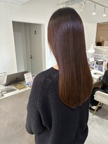 2195ヘアー 世田谷代田(2195hair)&nbsp;ローズブラウン美髪ストレート