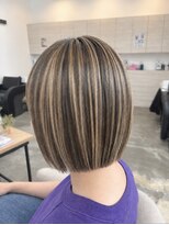 ボンドヘアステージ 良福寺店(BOND hair stage)&nbsp;地毛ベース×たっぷりハイライトでつくる立体感カラー