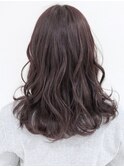 ラベンダーアッシュのモテ可愛いロング
