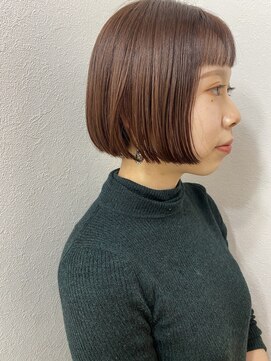 レコ 渋谷(LECO) ミニボブ×オレンジブラウン