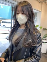 ヘアーサロン アウラ(hair salon aura)&nbsp;【aura】大人韓国ヘア/顔まわりレイヤー/ラベンダーグレージュ