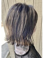 エイム ディクト ヘアー プロデュース(ame D.C.T HAIR PRODUCE)&nbsp;切りっぱなしボブ×グレージュ×ハイライト