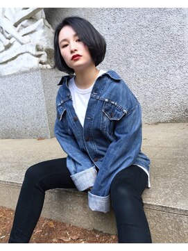 ファースト 仙台店(first) ナチュラルボブ×スモーキーネイビー