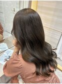 SHUYA/オリーブブラウン/艶髪/韓国風/レイヤーロング/前髪
