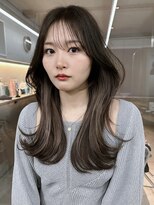 サイン 表参道(SIGN)&nbsp;インナーカラーレイヤーカットイヤリングカラーミディアムヘア