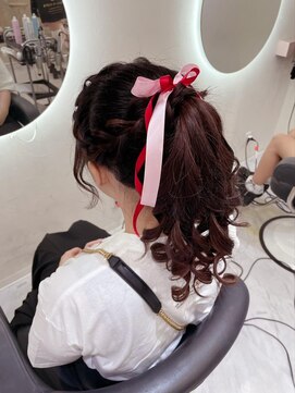 クラン 梅田店(clan) あみこみポニーテール/梅田ヘアセット