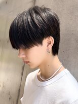 エルマーク 京橋(L-MARK)&nbsp;黒髪マッシュナチュラルマッシュメンズヘア韓国ツーブロック