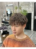 刈り上げマッシュメンズカット波巻きパーマメンズパーマ