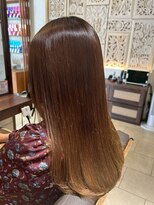 ヘアリゾート粋 ティガ 池袋店(tiga)&nbsp;質感再生カラー/ブラウンベージュ/艶髪/ストレートロング