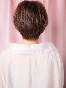 カバーヘア ブリス 上尾西口店(COVER HAIR bliss) ナチュラルブラウン抜け感丸みショートマッシュY上尾30代40代