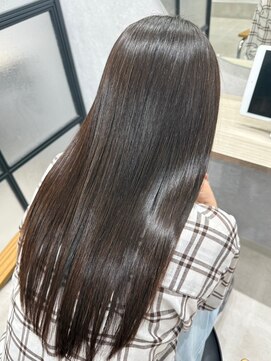 ハーシーバイアポロ 相模大野(HERSHE by apollo) x髪質改善/ホワイトグレージュ/レイヤーカット/チェリーブラウン