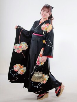 一生に一度の晴れ舞台をプロの着付けで美しく。特別な思い出に[卒業式着付け\9900/卒業式ヘアセット\5500］