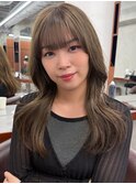ミディアムレイヤーカット顔周りレイヤーハッシュカット透明感