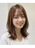 ☆小顔前髪ワンカールレイヤーカット黒髪ネビージュボブルフ☆