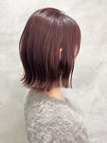 イソラヘアアトリエ(Isola hair atelier)&nbsp;【Isola】ピンクブラウンカラー×外ハネボブ