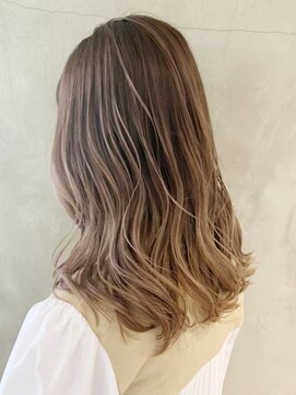 アイティー バイ アルバム 中野店(IT by ALBUM) ピンクバレイヤージュ_ウェーブパーマフォギーベージュ_ba287173