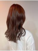 深みのある暖色カラーでうるツヤモテ髪