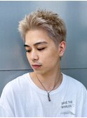 短髪ツーブロックノンジアミンカラーグレーベージュ_ba415423