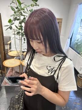 アルコイリスバイドールヘアー(ARCOIRIS by Dollhair) ラベンダー/パープルグレー/ニュアンスカラー/ぱっつん前髪/都島