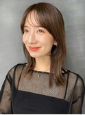 似合わせカット イメチェン レッドブラウン ハッシュカット
