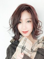 ラベンダーベージュボブルフくびれヘア【銀座/銀座駅】