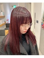 ナック 茶屋町(knack chayamachi) 秋色/ピンクヘアー/ウルフレイヤーロング/透明感カラー
