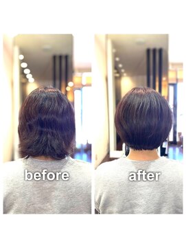アウラ(aura) カット＋ハーバルカラー＋艶髪トリートメント