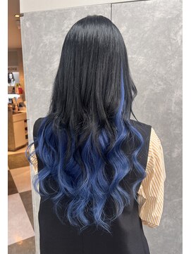 ガルボヘアー 名古屋栄店(garbo hair) #プルエクステ#エクステ#グラデーションカラー#ブルー#名古屋