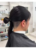 ツーブロックマンバン刈り上げ女子メンズライク